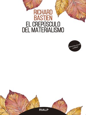 cover image of El crepúsculo del materialismo